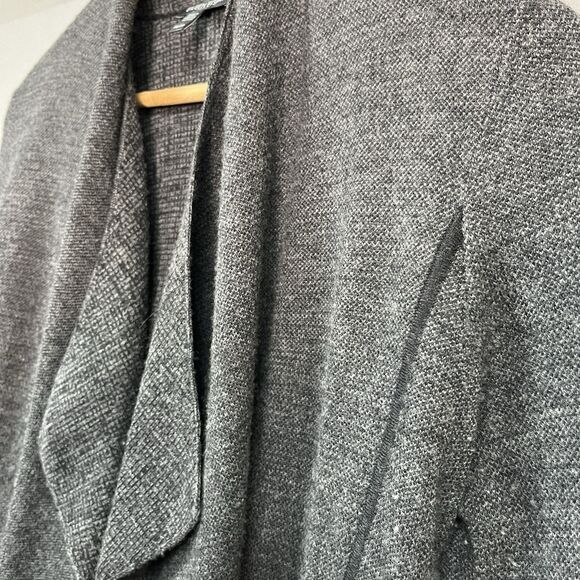 Eileen Fisher Women's‎ Black/Gray Merino Wool Open Front Jacket Blazer Sz Small - Picture 4 of 7